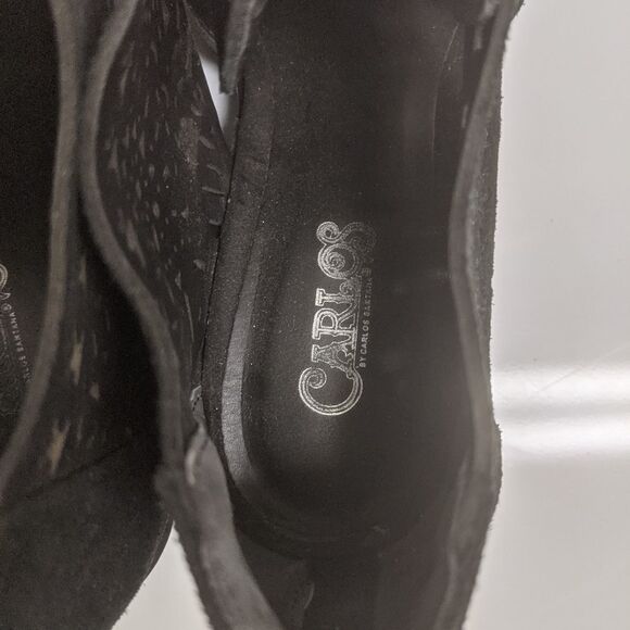 5/$20 Carlos by Carlos Santana Black Faux Suede Pointed Toe Booties Size 6 - Picture 6 of 7